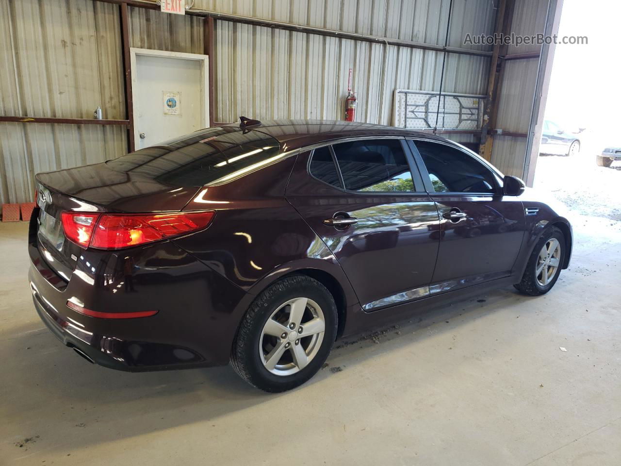 2014 Kia Optima Lx Burgundy vin: 5XXGM4A70EG305624