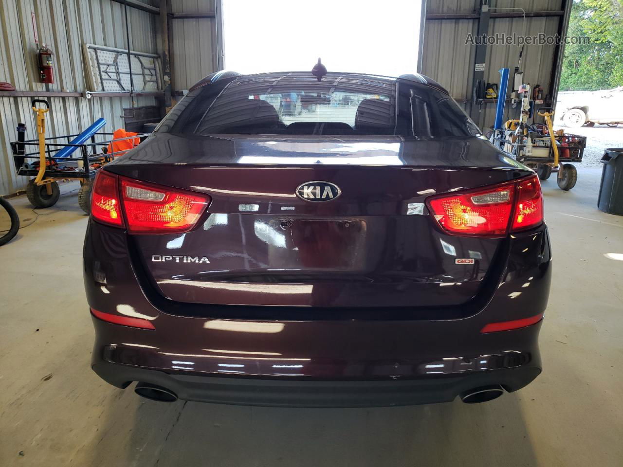 2014 Kia Optima Lx Burgundy vin: 5XXGM4A70EG305624