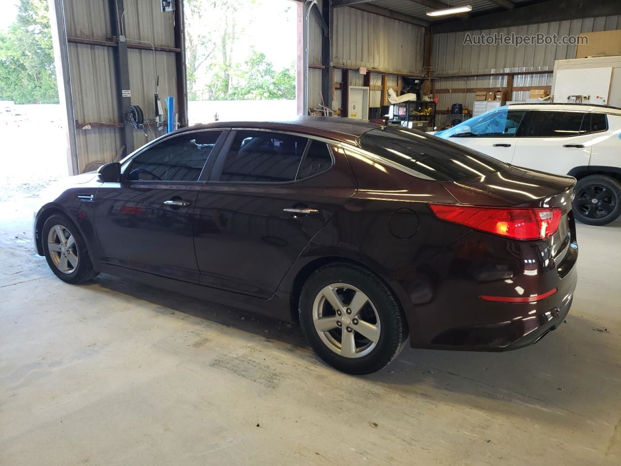 2014 Kia Optima Lx Burgundy vin: 5XXGM4A70EG305624