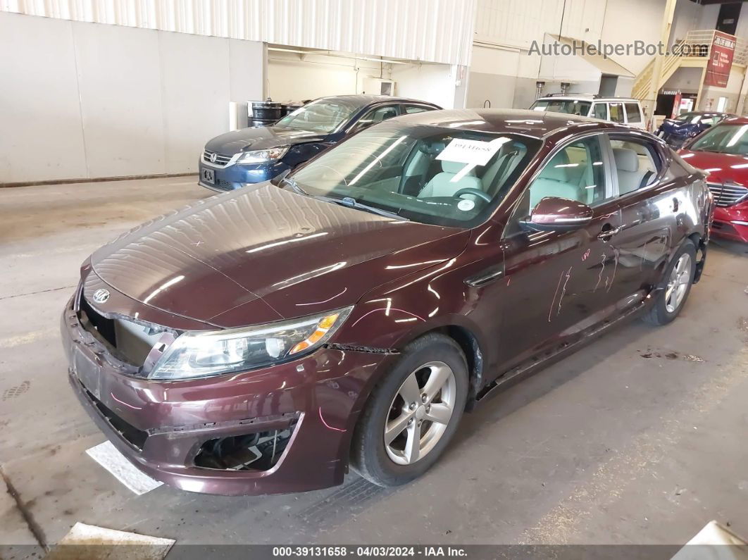 2014 Kia Optima Lx Темно-бордовый vin: 5XXGM4A70EG306773