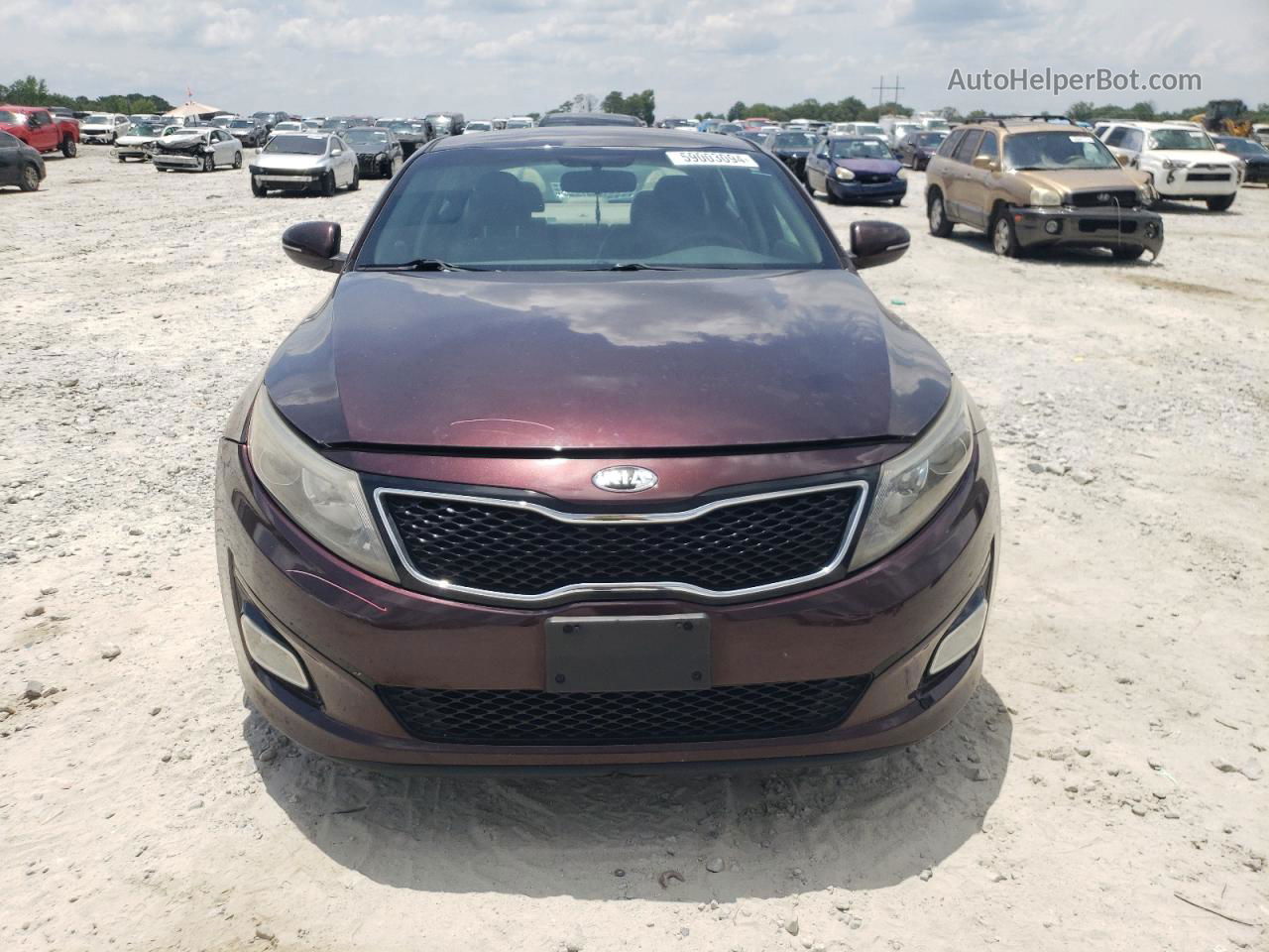 2014 Kia Optima Lx Burgundy vin: 5XXGM4A70EG308457