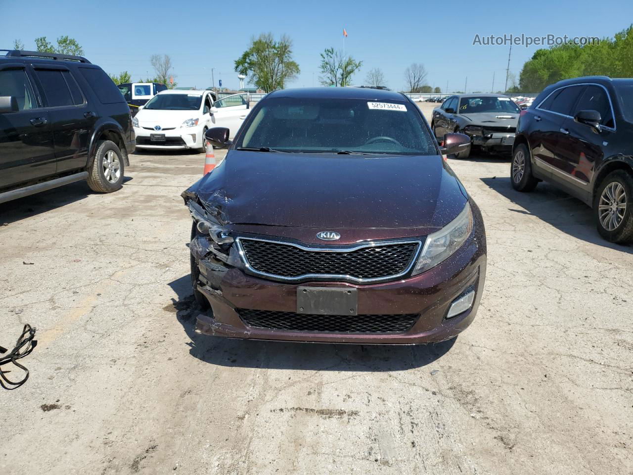 2014 Kia Optima Lx Maroon vin: 5XXGM4A70EG314341