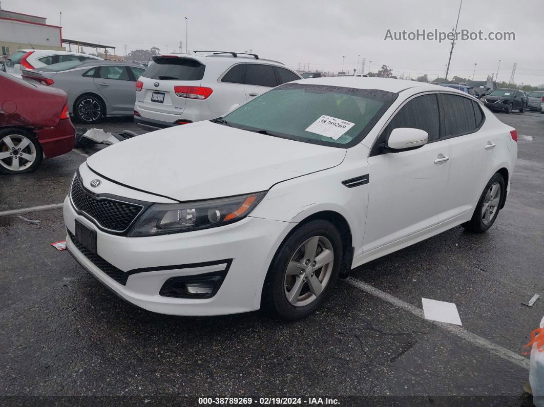 2014 Kia Optima Lx White vin: 5XXGM4A70EG316459