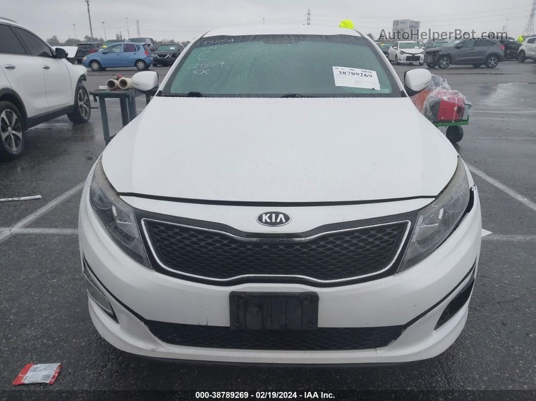 2014 Kia Optima Lx White vin: 5XXGM4A70EG316459