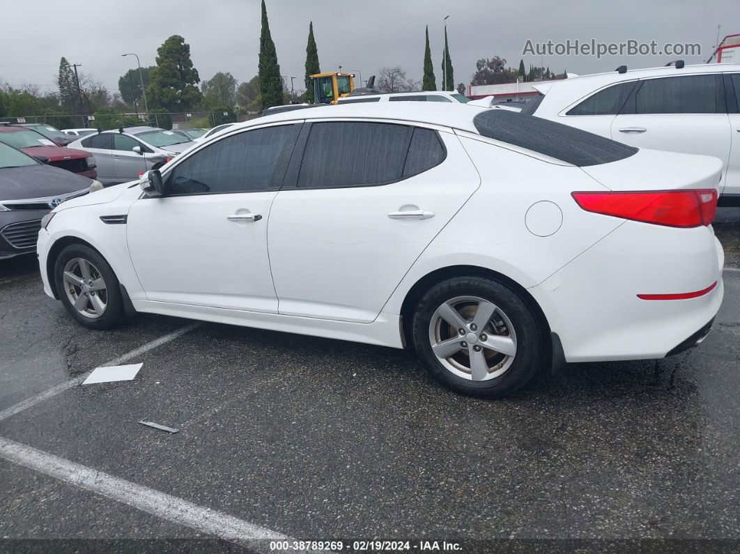 2014 Kia Optima Lx White vin: 5XXGM4A70EG316459