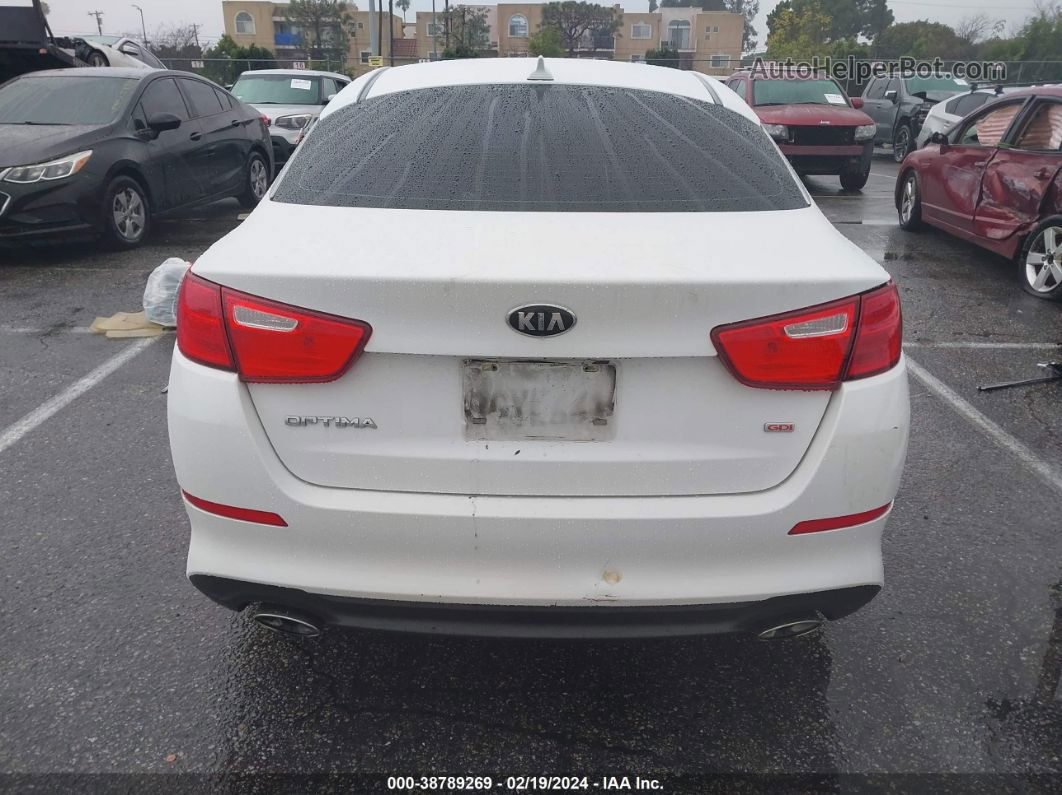 2014 Kia Optima Lx White vin: 5XXGM4A70EG316459