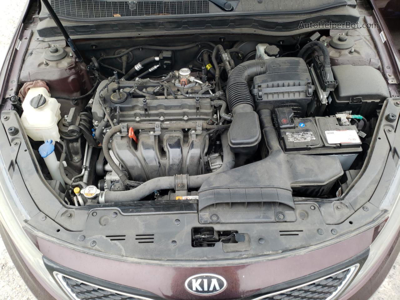 2014 Kia Optima Lx Burgundy vin: 5XXGM4A70EG321581