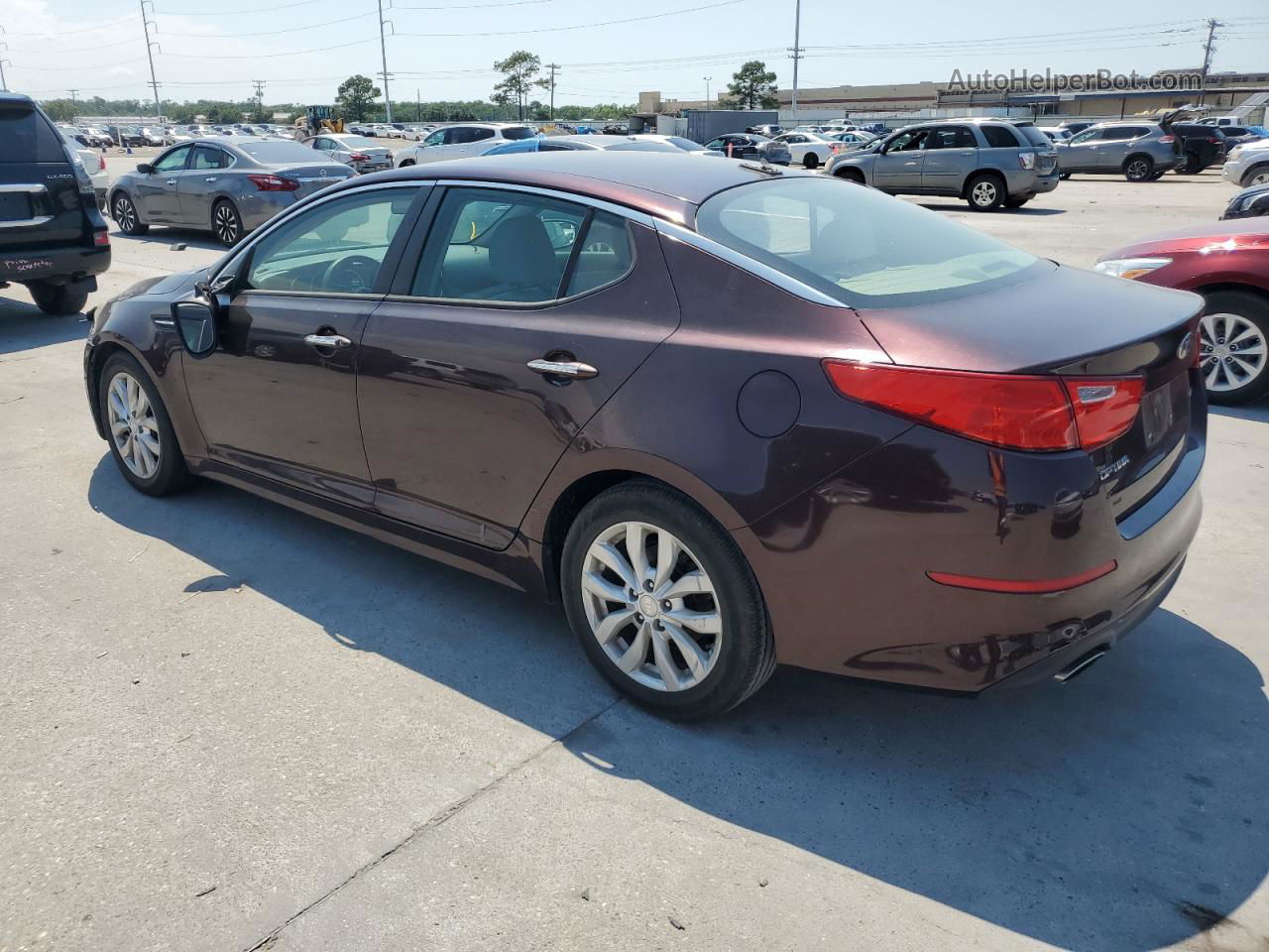 2014 Kia Optima Lx Burgundy vin: 5XXGM4A70EG329485