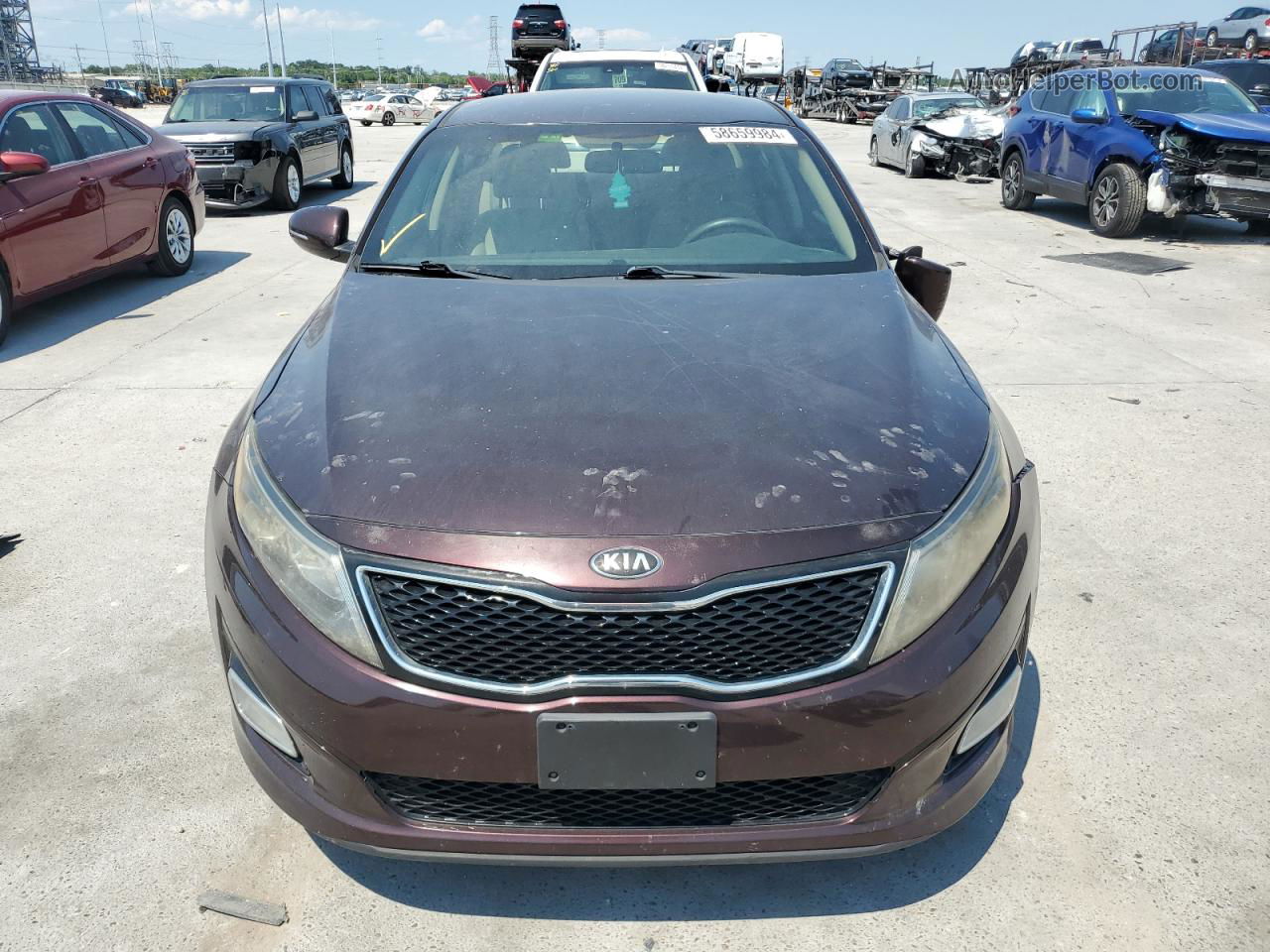 2014 Kia Optima Lx Burgundy vin: 5XXGM4A70EG329485