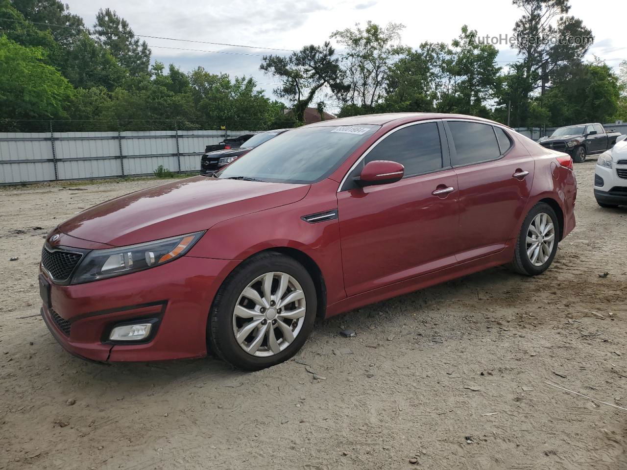 2014 Kia Optima Lx Red vin: 5XXGM4A70EG330099