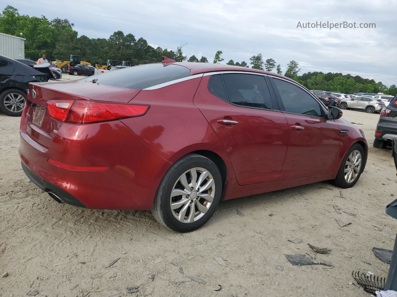 2014 Kia Optima Lx Red vin: 5XXGM4A70EG330099