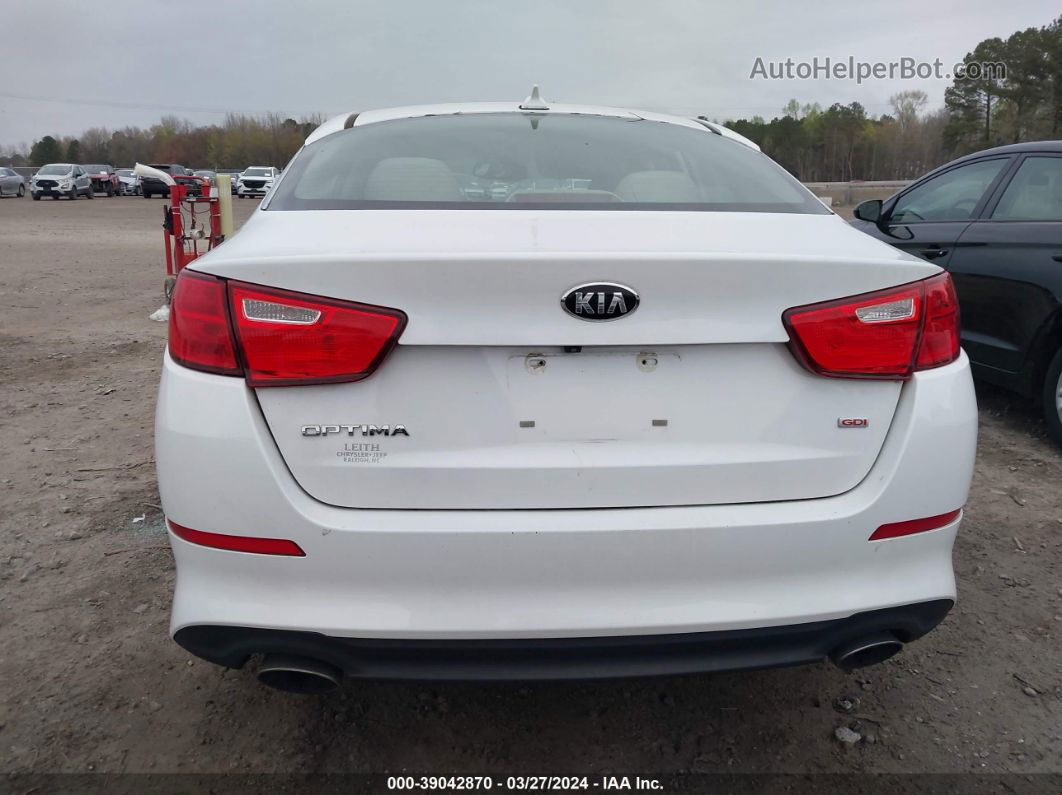 2014 Kia Optima Lx White vin: 5XXGM4A70EG336212