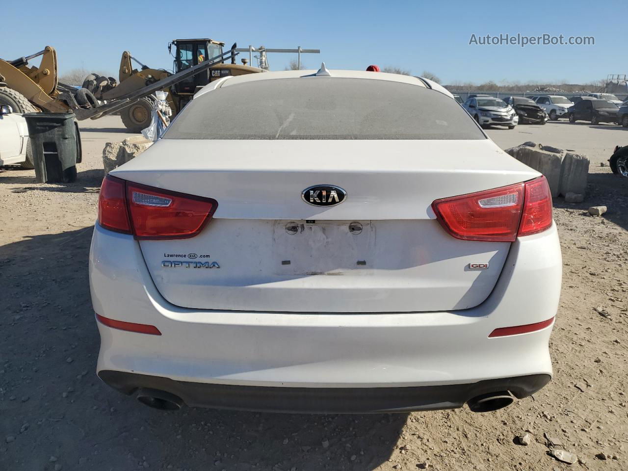 2014 Kia Optima Lx White vin: 5XXGM4A70EG349963