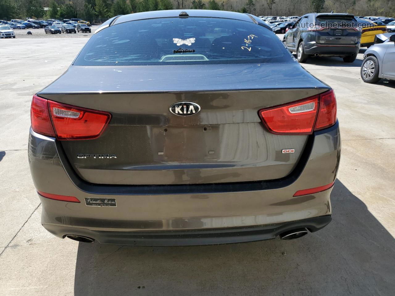 2015 Kia Optima Lx Brown vin: 5XXGM4A70FG358681