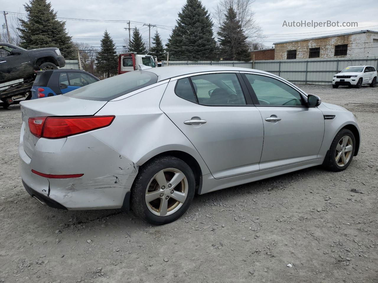 2015 Kia Optima Lx Silver vin: 5XXGM4A70FG383662