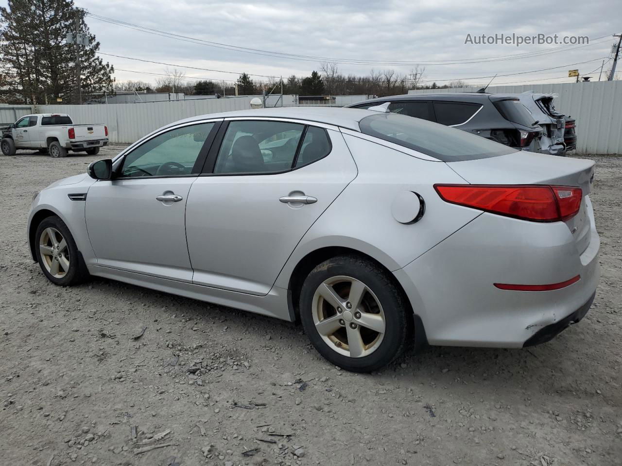 2015 Kia Optima Lx Silver vin: 5XXGM4A70FG383662