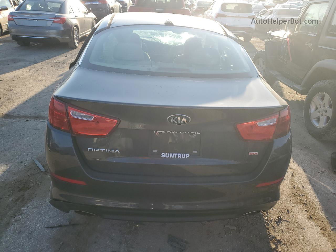 2015 Kia Optima Lx Charcoal vin: 5XXGM4A70FG434772