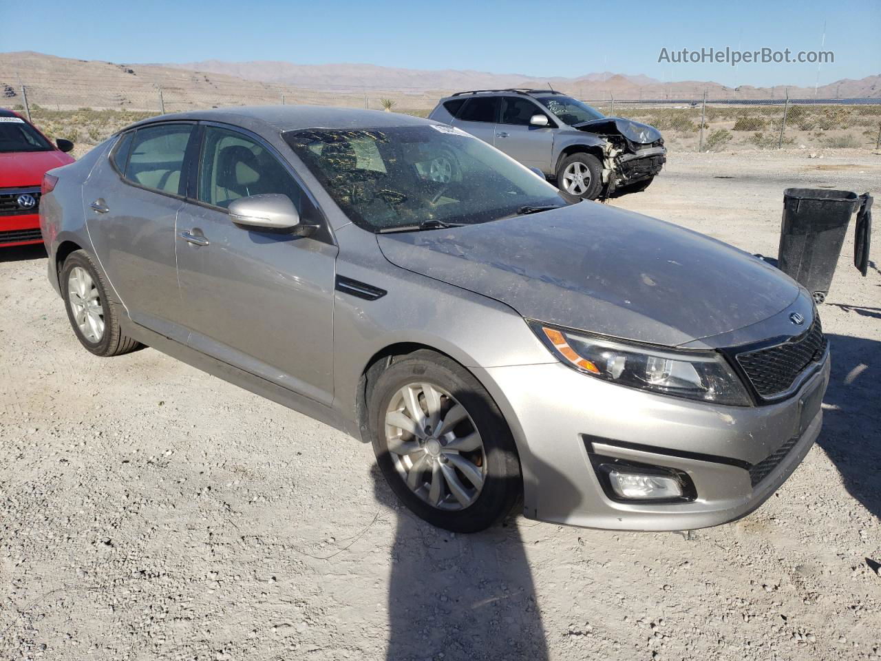 2015 Kia Optima Lx Серебряный vin: 5XXGM4A70FG443147