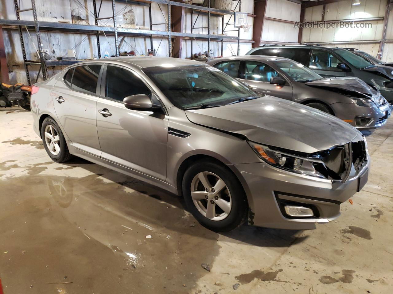 2015 Kia Optima Lx Gray vin: 5XXGM4A70FG472308