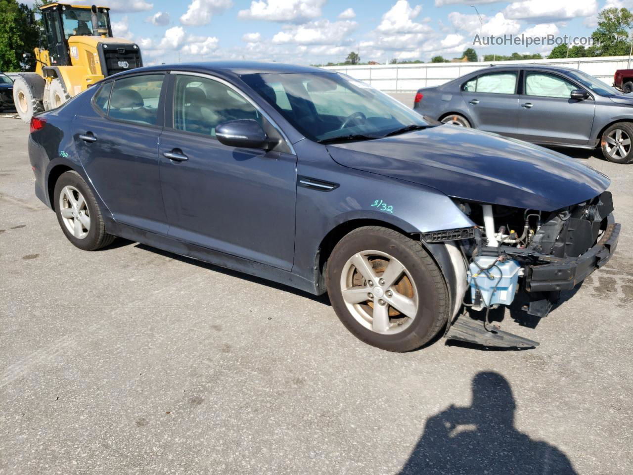 2015 Kia Optima Lx Blue vin: 5XXGM4A70FG490789