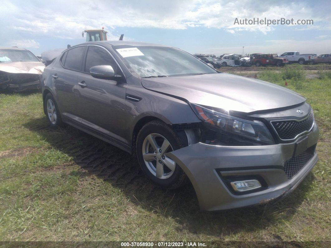 2015 Kia Optima Lx Серый vin: 5XXGM4A70FG505663