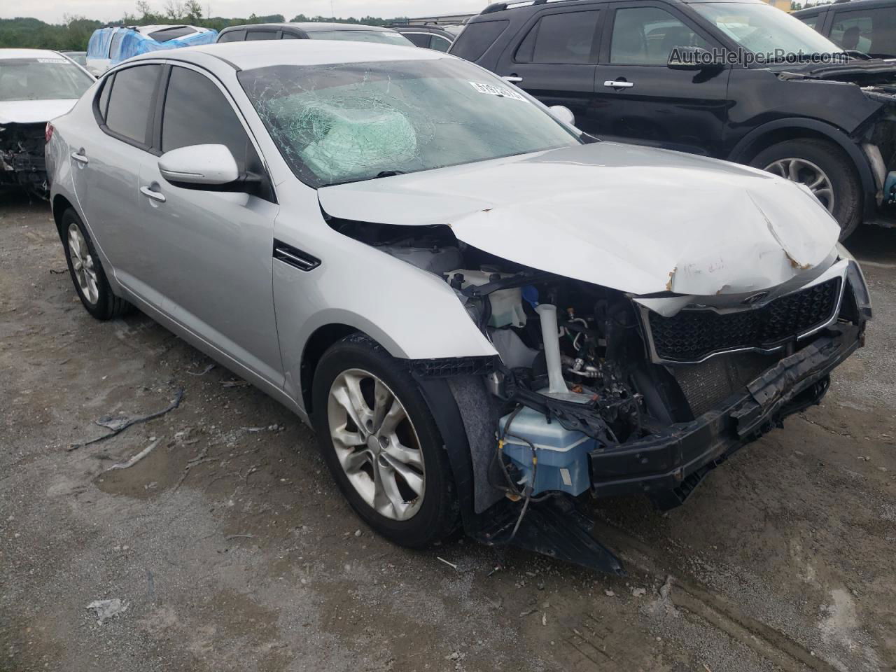 2013 Kia Optima Lx Silver vin: 5XXGM4A71DG182110