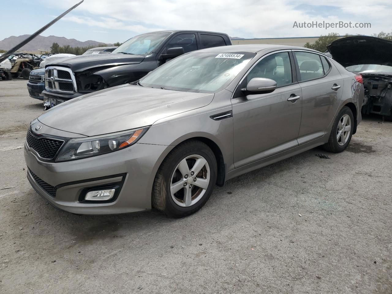 2014 Kia Optima Lx Gray vin: 5XXGM4A71EG278529