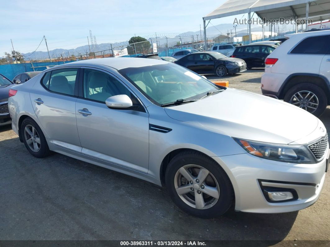 2014 Kia Optima Lx Silver vin: 5XXGM4A71EG281608