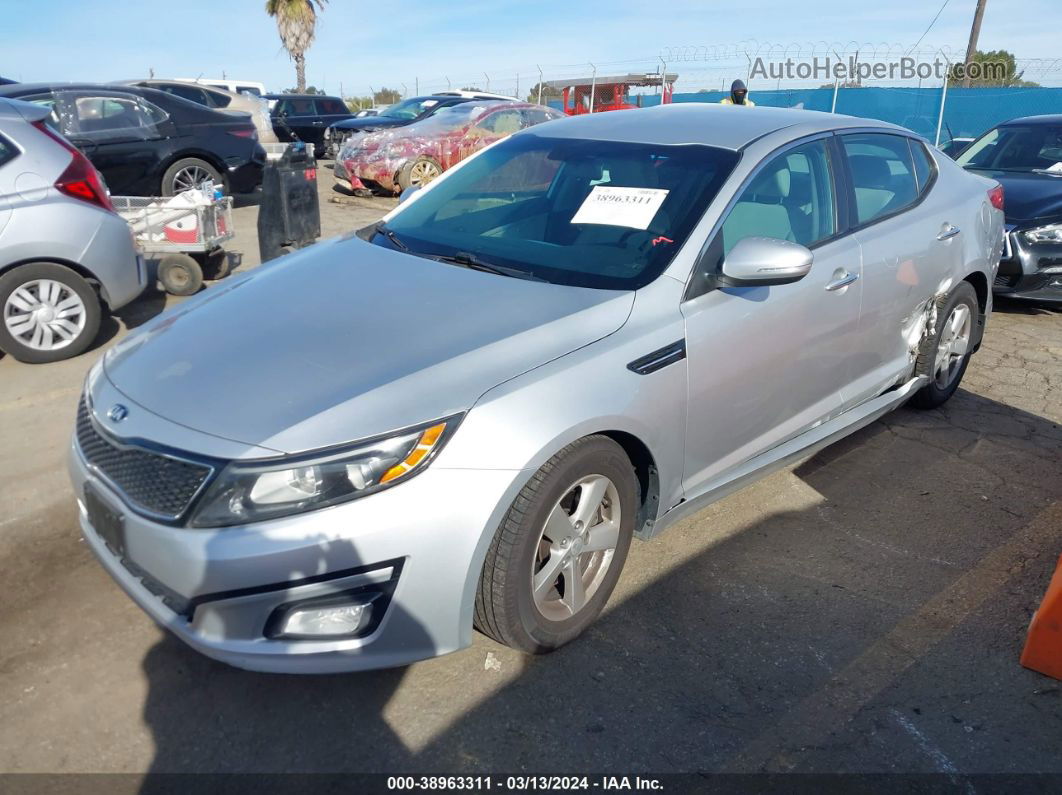 2014 Kia Optima Lx Silver vin: 5XXGM4A71EG281608