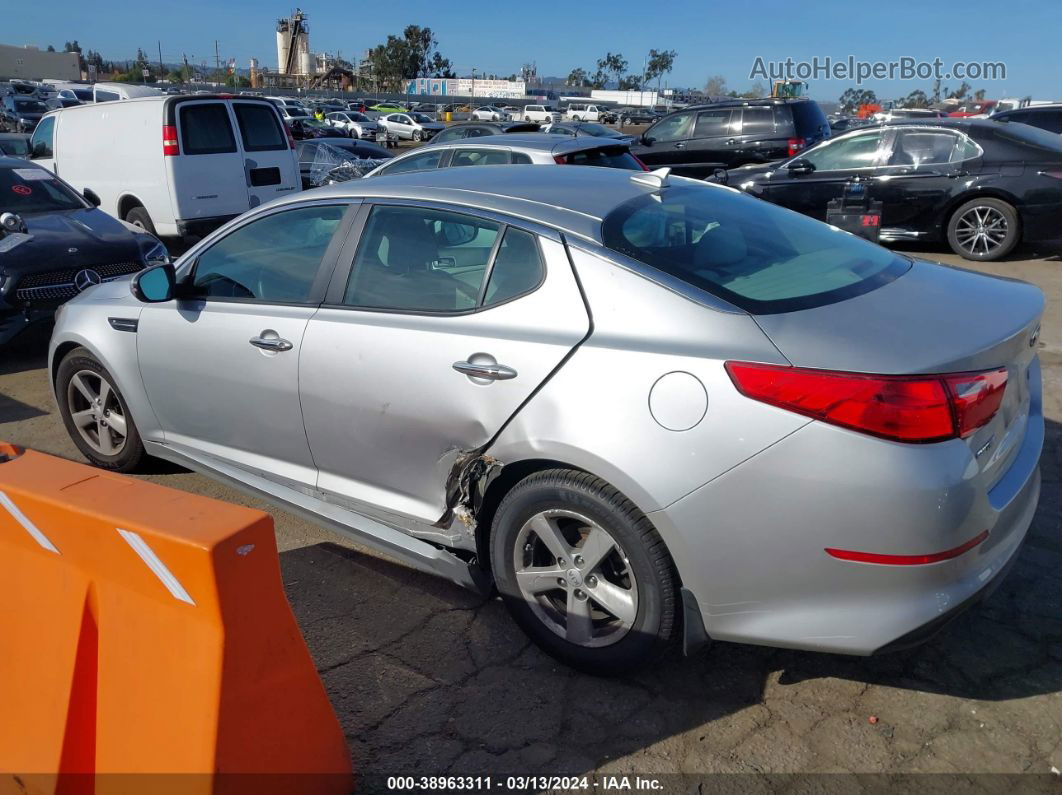 2014 Kia Optima Lx Silver vin: 5XXGM4A71EG281608