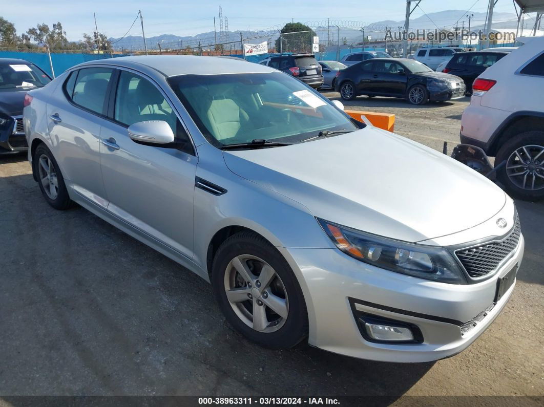 2014 Kia Optima Lx Silver vin: 5XXGM4A71EG281608