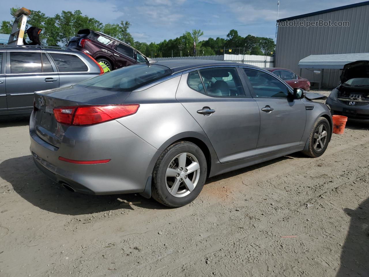 2014 Kia Optima Lx Gray vin: 5XXGM4A71EG286100