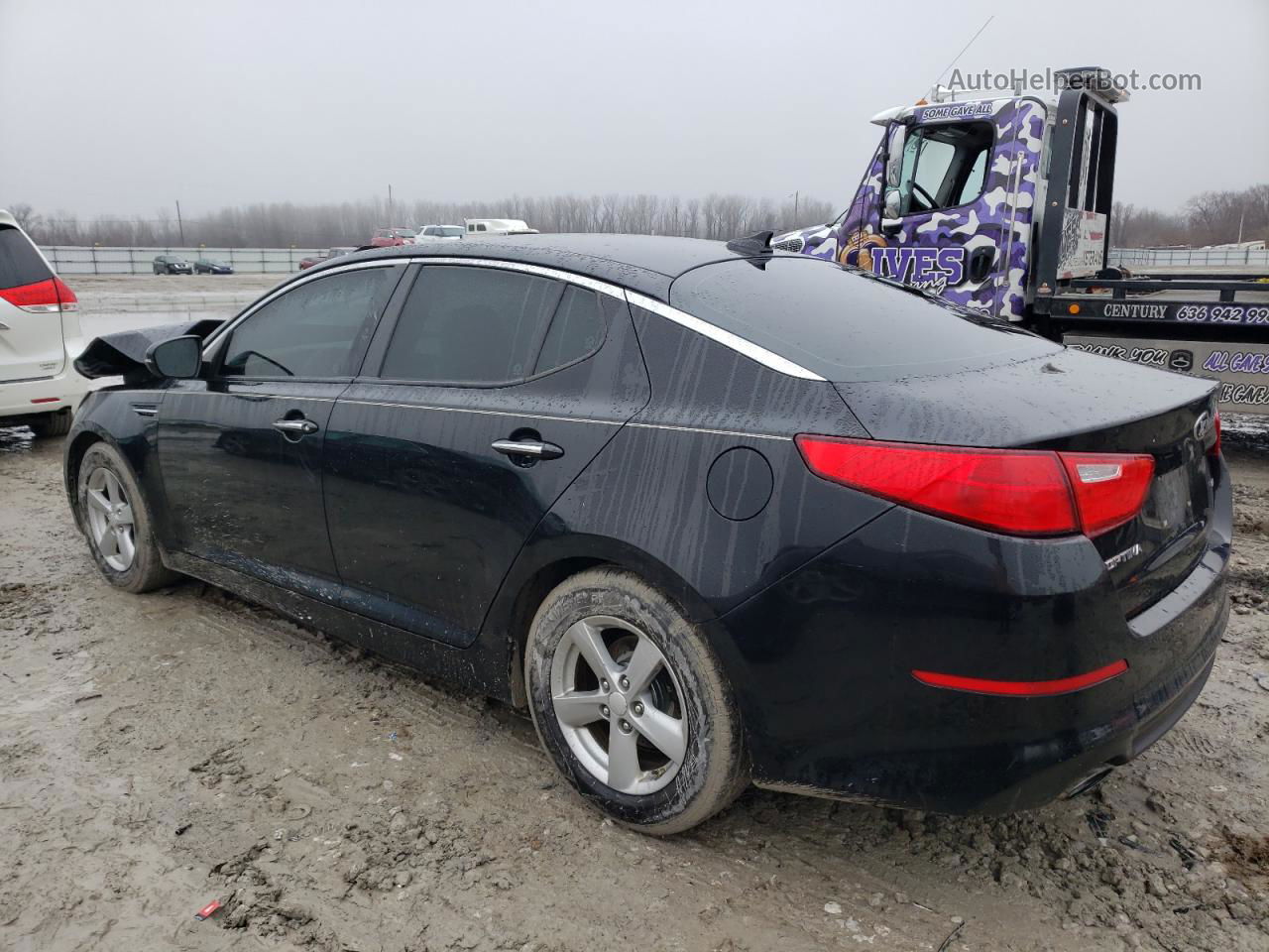 2014 Kia Optima Lx Черный vin: 5XXGM4A71EG291989