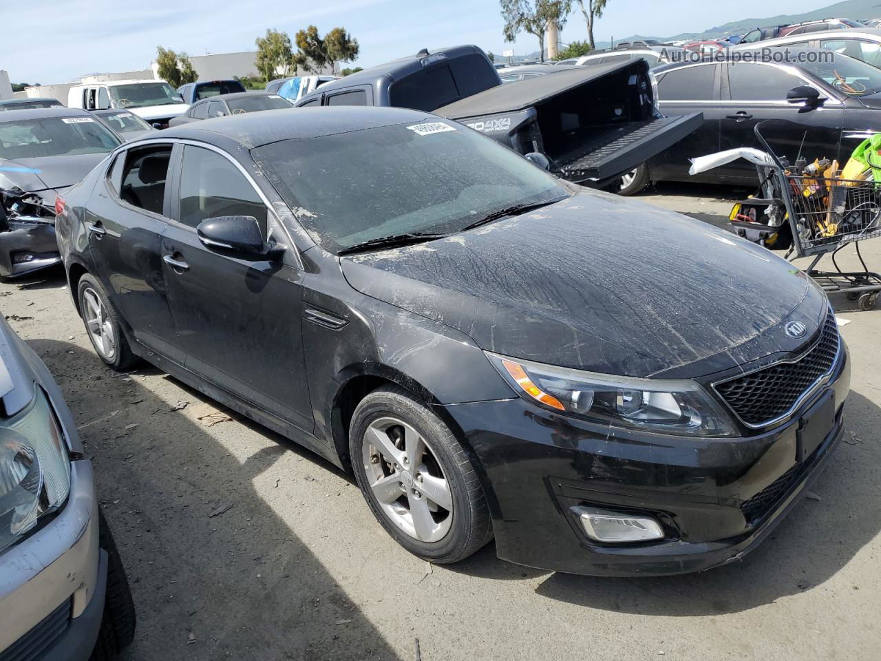 2014 Kia Optima Lx Черный vin: 5XXGM4A71EG294973