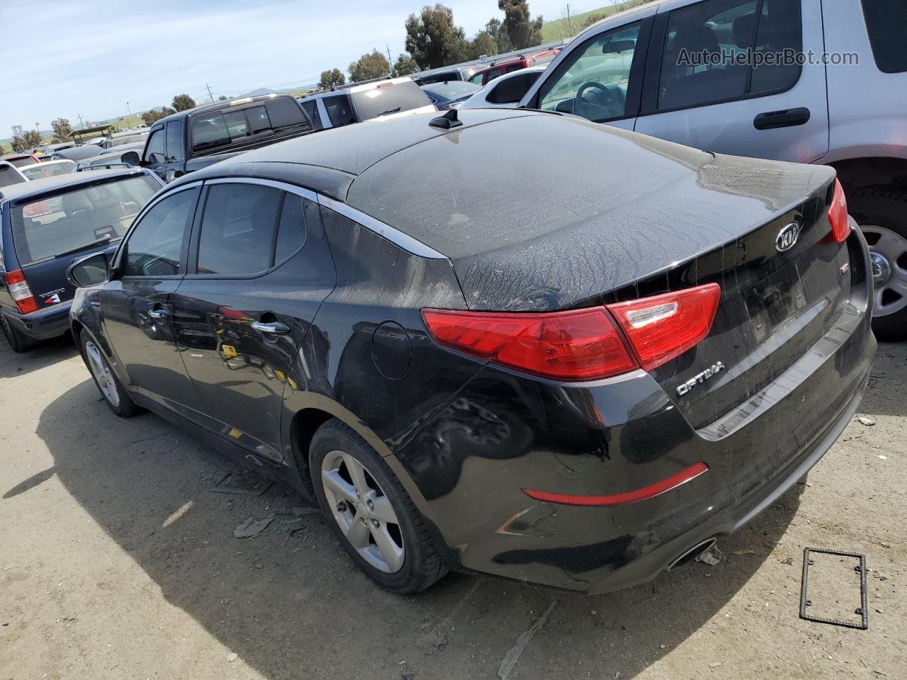 2014 Kia Optima Lx Black vin: 5XXGM4A71EG294973