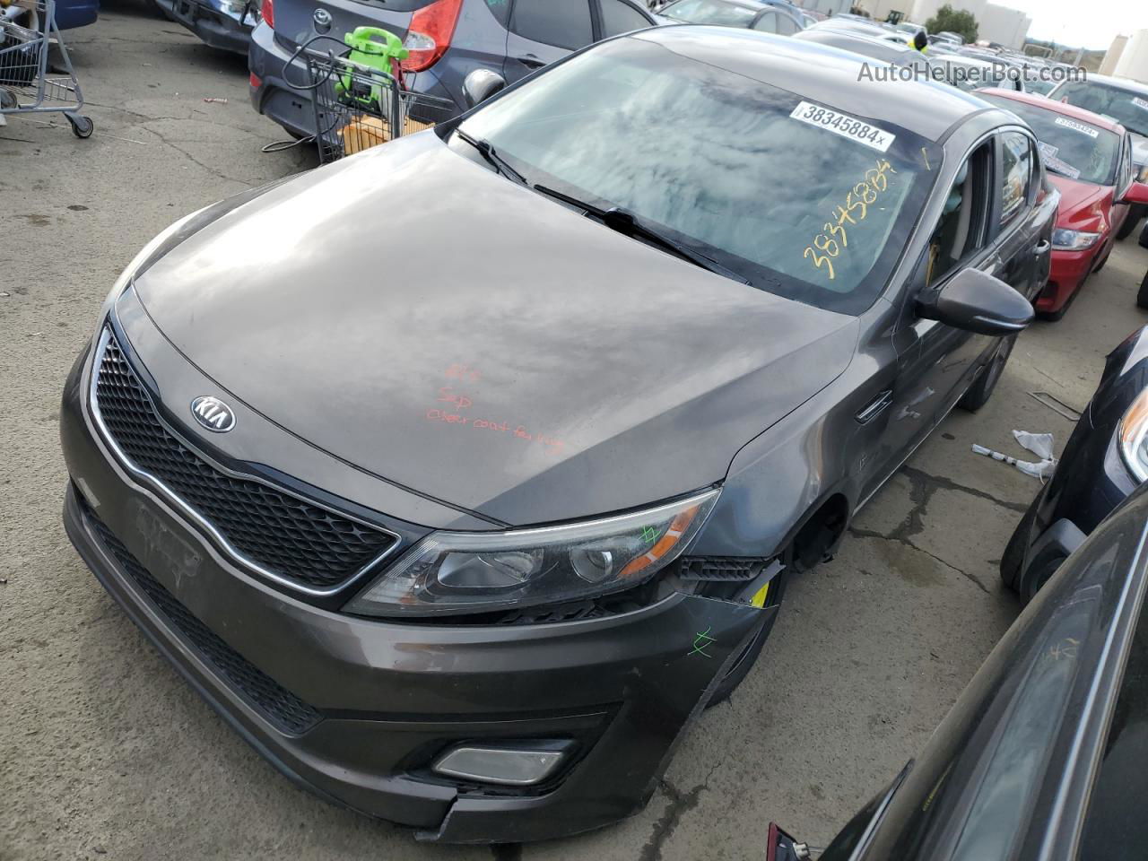 2014 Kia Optima Lx Угольный vin: 5XXGM4A71EG307091