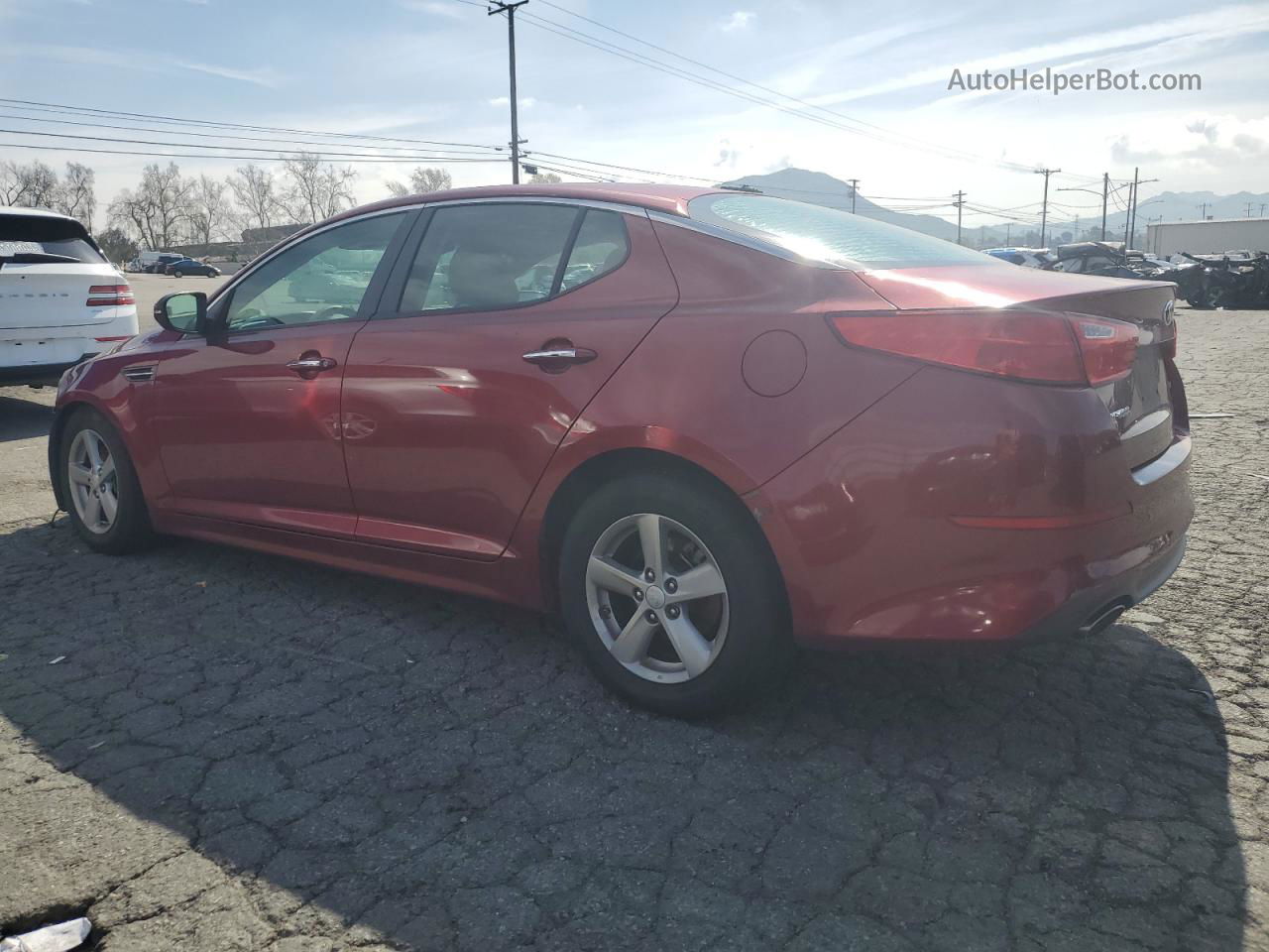 2014 Kia Optima Lx Red vin: 5XXGM4A71EG316096