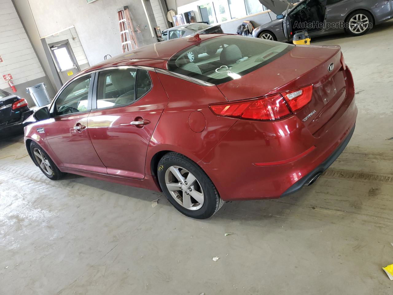 2014 Kia Optima Lx Red vin: 5XXGM4A71EG316695