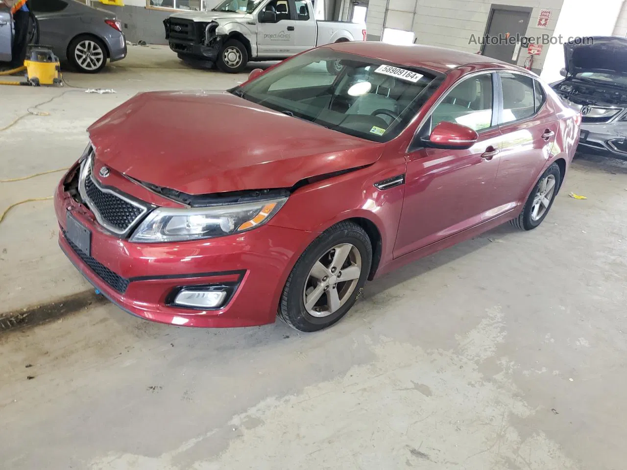 2014 Kia Optima Lx Red vin: 5XXGM4A71EG316695