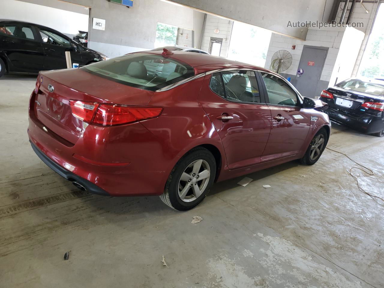 2014 Kia Optima Lx Red vin: 5XXGM4A71EG316695