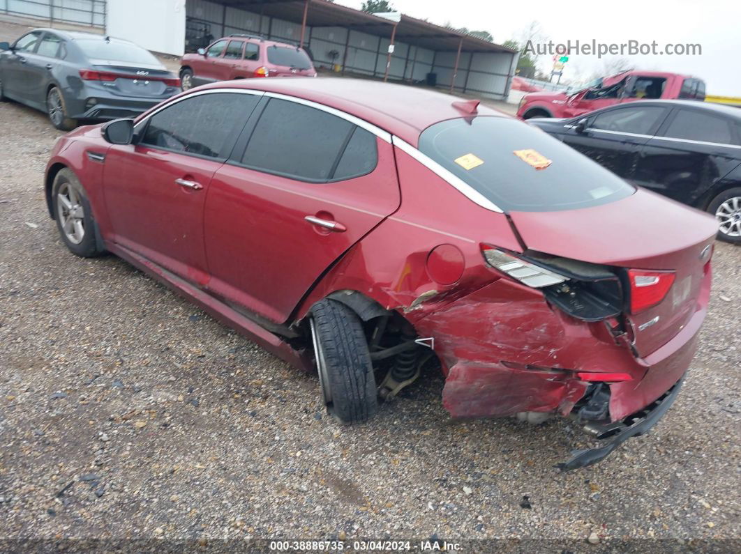 2014 Kia Optima Lx Red vin: 5XXGM4A71EG321136