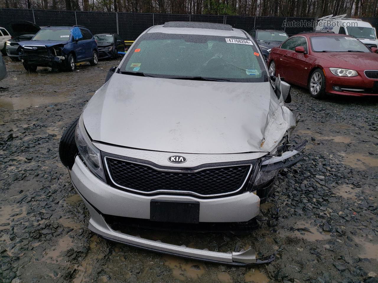 2014 Kia Optima Lx Серебряный vin: 5XXGM4A71EG324988