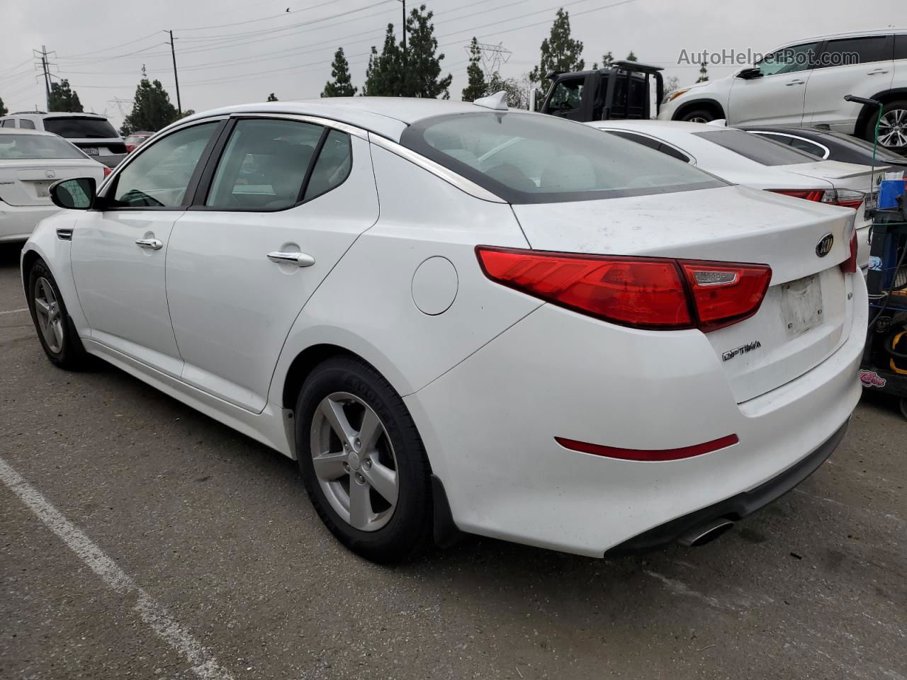 2014 Kia Optima Lx White vin: 5XXGM4A71EG337210