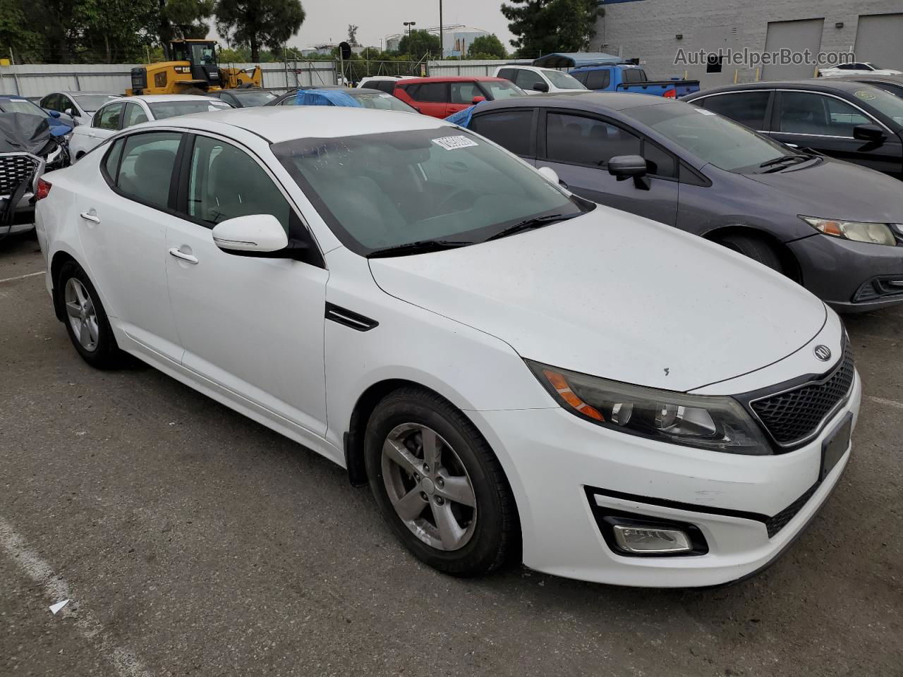 2014 Kia Optima Lx White vin: 5XXGM4A71EG337210