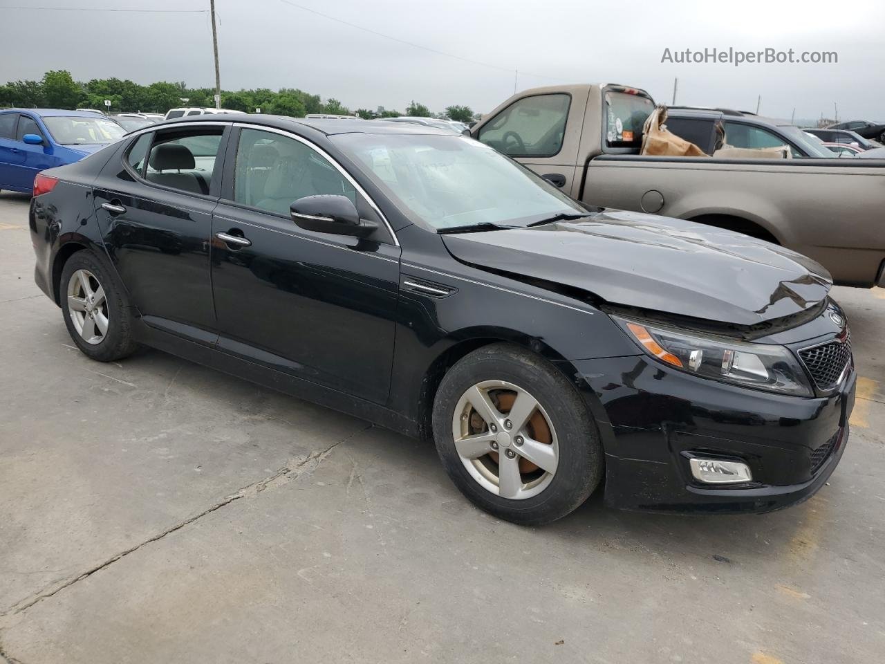 2014 Kia Optima Lx Черный vin: 5XXGM4A71EG343511