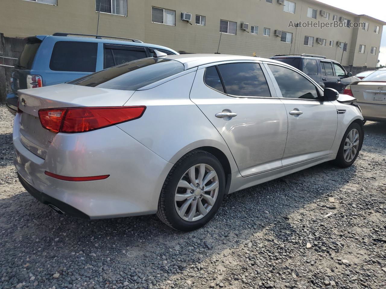 2014 Kia Optima Lx Silver vin: 5XXGM4A71EG343847