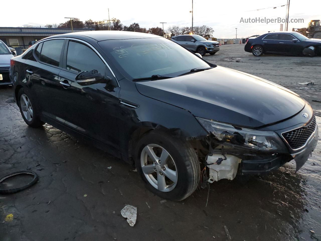 2014 Kia Optima Lx Черный vin: 5XXGM4A71EG347929