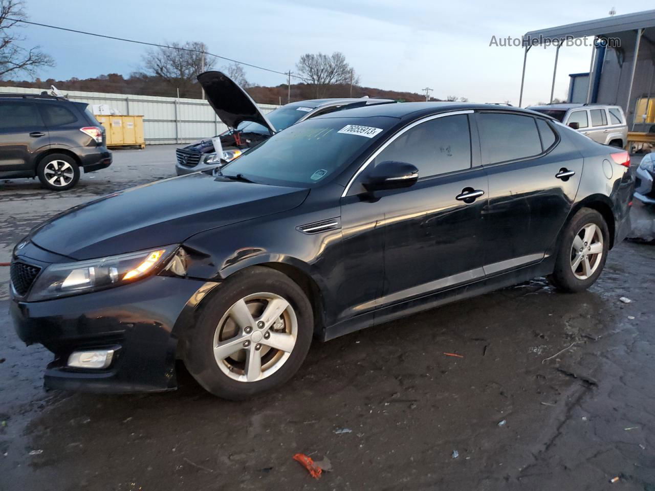 2014 Kia Optima Lx Черный vin: 5XXGM4A71EG347929