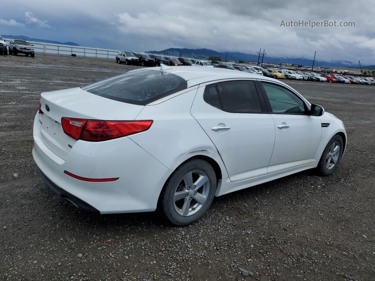 2014 Kia Optima Lx White vin: 5XXGM4A71EG348210