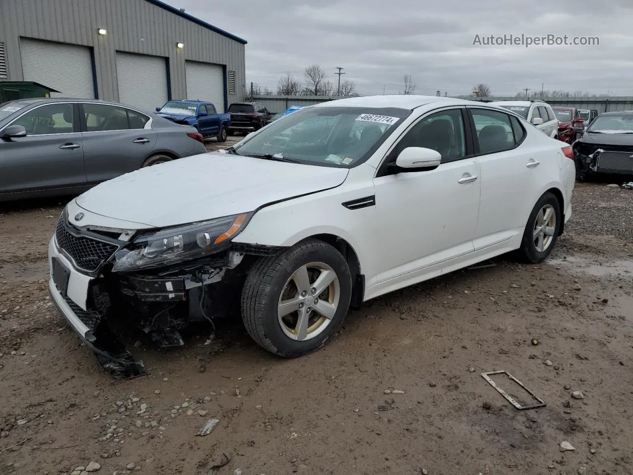 2014 Kia Optima Lx Белый vin: 5XXGM4A71EG350510